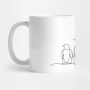 Penguin Line Art Mug